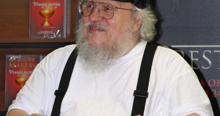 Martin signing books in a bookstore in Ljubljana, Slovenia (June 2011)