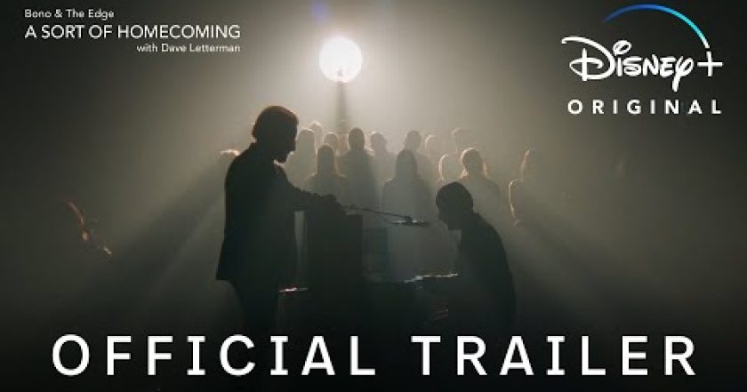 Bono a The Edge A Sort of Homecoming s Davem Lettermanem