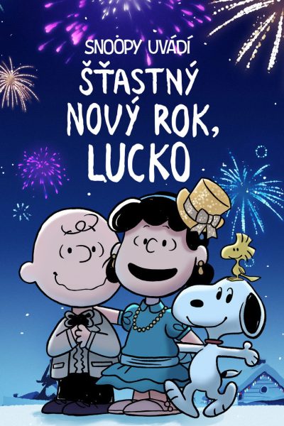 Plakát Snoopy uvádí: Šťastný nový rok, Lucko