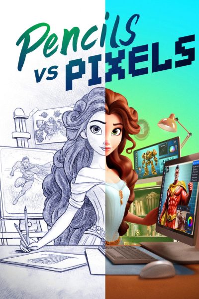 Plakát Pencils vs Pixels