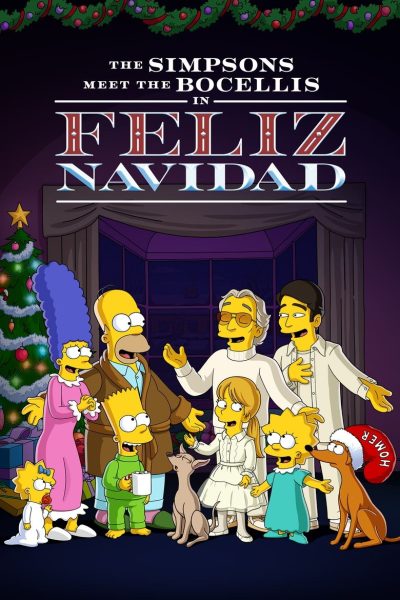 Plakát Simpsonovi a Bocelliovi ve „Feliz Navidad“