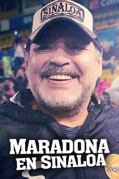 Plakát Maradona v Mexiku