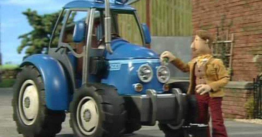 Červený traktůrek